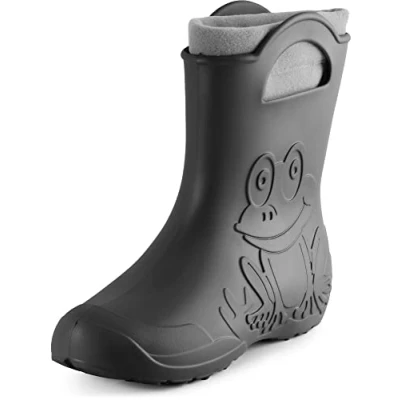 Afbeelding van Ladeheid LA CA FrogWoWinter Dames Regenlaarzen Rubber met Binnenschoen EVA Wasbare Carbone 36/37