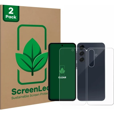 Afbeelding van ScreenLeaf Screenprotector voor Samsung Galaxy A55 5G (Voor+Achter) Duurzame schermbescherming Folie Beschermfolie transparant (2 Stuks)