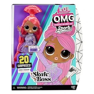Afbeelding van LOL Surprise OMG Sports skate Boss modepop koningin met 20 verrassingen en accessoires om te verzamelen voor kinderen vanaf 4 jaar