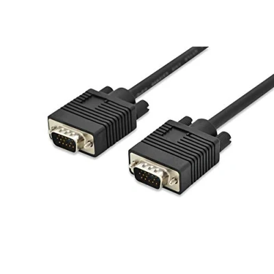 Afbeelding van Digitus AK 310103 050 S VGA kabel Aansluitkabel stekker 15 polig, polig 5.00 m Zwart Met Ferrietkern, Afgeschermd (dubbel), Rond