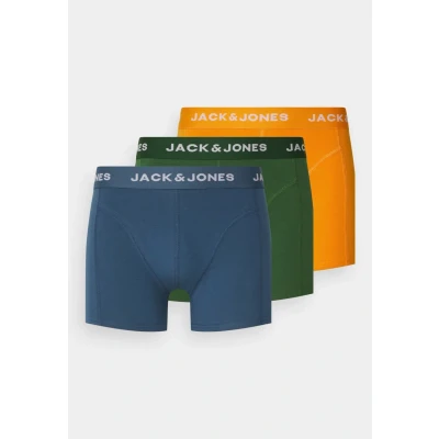 Afbeelding van Jack &amp; Jones Jackex Trunks 3 PACK Onderbroeken, Heren, Maat: Small, Dark green/dark cheddar/ensign blue