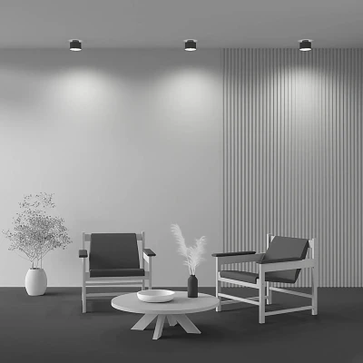 Afbeelding van Maytoni LED plafondlamp Planet, zwart Ø 12cm aluminium 3.000K