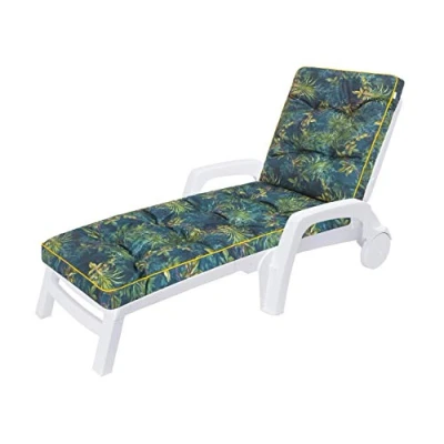 Afbeelding van HOBBYGARDEN Ligstoelkussen, ligstoel, tuinkussen, 201 x 55 8 cm, gevoerd, comfortabel, voor groen weide
