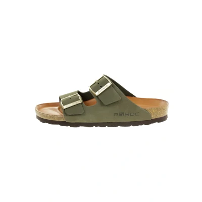 Afbeelding van Rohde Muiltjes, Dames, Maat: 37, Olive Textiel/ synthetisch