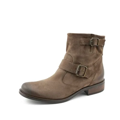 Afbeelding van Paul Green Cowboy/Bikerlaarsjes, Dames, Maat: 37, Earth Veloursleer
