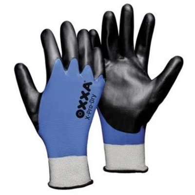 Afbeelding van Oxxa X Pro Dry 51 300 XXL Zwart/blauw Nitril/polyester Gebreid manchet EN 388:2016