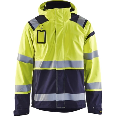 Afbeelding van Blåkläder 4987 1987 Shell jack High Vis ongevoerd Geel/Marineblauw maat M