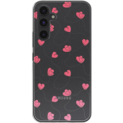 Afbeelding van imoshion hoesje Geschikt voor Samsung Galaxy A54 (5G) Design Dusty Rose Connected Hearts