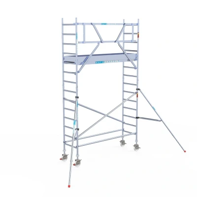 Afbeelding van Gevelvrije rolsteiger 0.75x2.50x5.20m werkhoogte &quot;lichtgewicht platformen&quot;