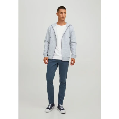 Afbeelding van Jack &amp; Jones Jestar Basic ZIP Sweater met rits, Heren, Maat: Small, Light grey melange