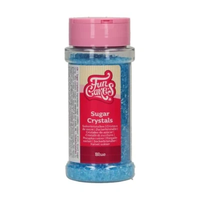 Afbeelding van FunCakes Suikerkristallen Gekleurde Suiker Blauw 80g Eetbare Taartdecoratie