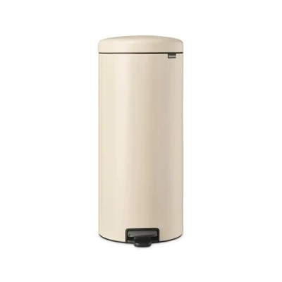 Image de Brabantia Poubelle à Pédale 30L NewIcon Grande pour la Cuisine Couvercle Soft Close Légère Seau Intérieur Amovible Antidérapant Beige 30 x 38 68 cm