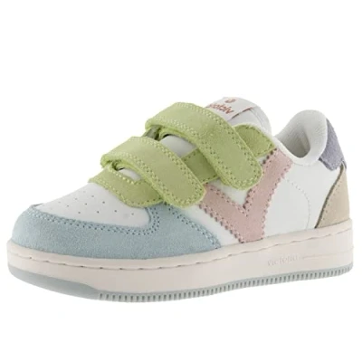 Afbeelding van Victoria Shoes Tiempo Tiras Babyschoenen voor kinderen, Maat: 26, Celeste Leer
