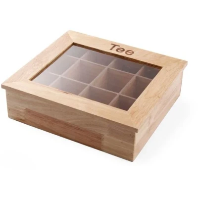 Afbeelding van Hendi Theedoos, Hout, 28(b)x30(d)x9(h)cm, 456514