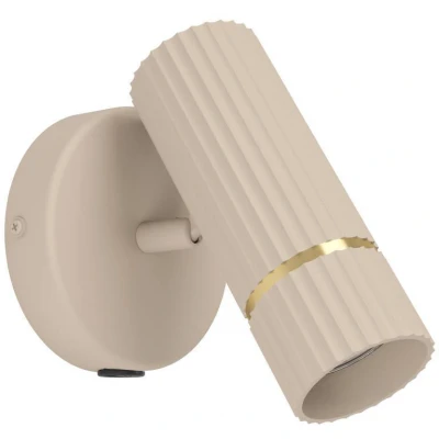 Afbeelding van EGLO Caminia Wandlamp GU10 15,5 cm ZandkleurBeigeGoud