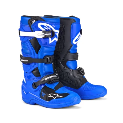 Afbeelding van Alpinestars Tech 7S Jeugd Crosslaarzen Blauw / Zwart Wit maat 6 = 39