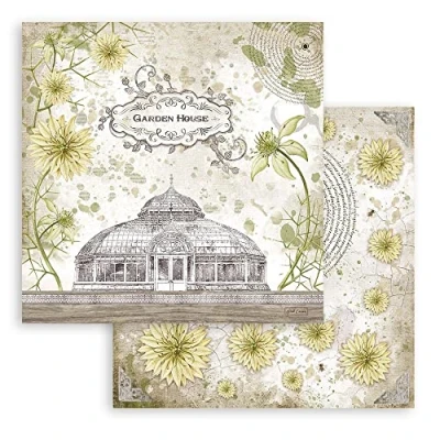 Afbeelding van Stamperia Scrapbooking blok romantisch tuinhuis