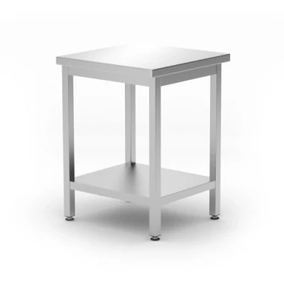 Afbeelding van Centrale Werktafel met een Schap Budget Line Geschroefd Diepte: 600 Mm HENDI 600x600x(H)850mm 817094 Horeca &amp; Professioneel
