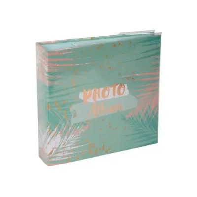 Afbeelding van Exacompta Ref. 62222E fotoalbum met insteekvakken PASTEL TROPIC 200 foto&#039;s 10 x 15 cm 100 pagina&#039;s formaat 22,5 32,5 gedrukte albums roze markering op het deksel