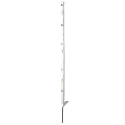 Afbeelding van Classic kunsstof paal 105cm, enkele trede, wit (5 stuks)