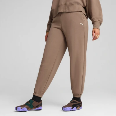 Afbeelding van Puma Wardrobe Relaxed Trainingsbroek, Dames, Maat: Large, Totally taupe