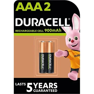 Afbeelding van 2 x Duracell AAA 900 mAh oplaadbare batterijen (1 blister met batterijen), Mintilo