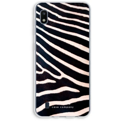 Afbeelding van hoesje geschikt voor Samsung Galaxy A10 Zebra Soft Cover Telefoonhoesje Bescherming aan alle Kanten en Schermrand