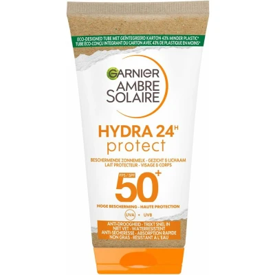 Afbeelding van Garnier Ambre Solaire Hydra 24 Zonnebrandmelk SPF 50 Reisformaat ml