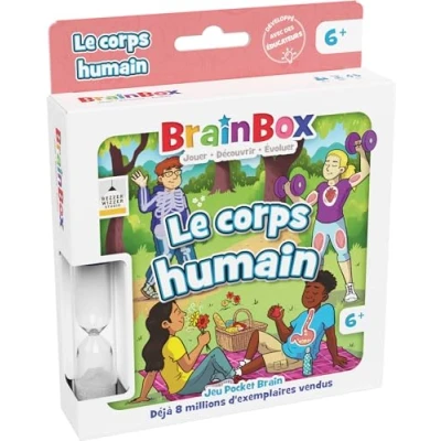 Afbeelding van Asmodee Bezzerwizzer BrainBox Het menselijk lichaam geheugen en observatiekaartspel familiespel 6 jaar ouder 1 speler + Frans