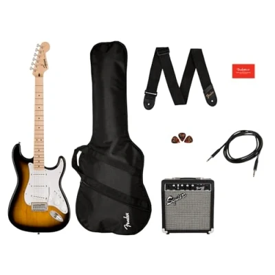 Afbeelding van Squier Sonic Series Stratocaster Pack MN 2 Color Sunburst Elektrische gitaar