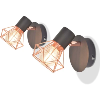 Afbeelding van Wandlampen met 2 filament LED lampen 8 W st