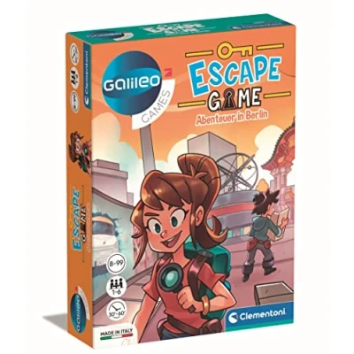 Afbeelding van Clementoni Escape Game 59270 avontuur in Berlijn spannend gezelschapsspel om te spelen en puzzels familiespel met kaarten accessoires vanaf 8 jaar