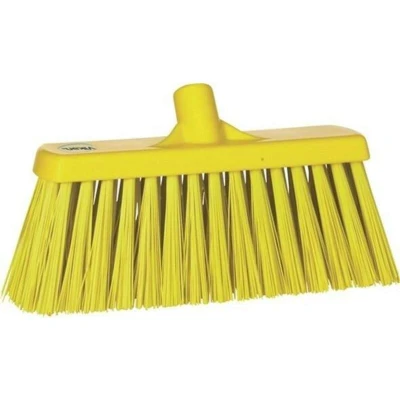 Afbeelding van Vikan Bezems en Vegers Harde Bezem Met Polyester Vezels 330x100x170mm Geel
