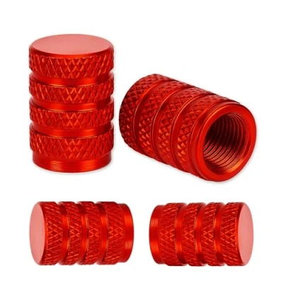 Afbeelding van Aluminium ventieldop, 4 stuks, blauwe doppen met afdichting voor autoventielen, motorfiets, scooter, aanhanger en fiets, autoventieldop, autobandenventieldop