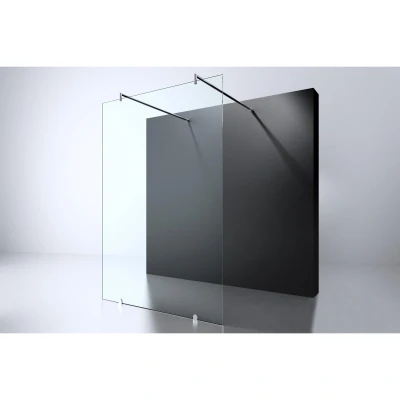 Afbeelding van Best Design Erico Free Standing vrijstaande wand 120x200cm Nano glas 8mm Chroom