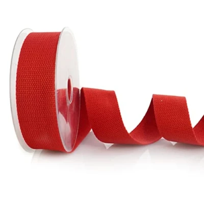 Afbeelding van Trimz Katoenen linnen, 10 m x 40 mm, rood