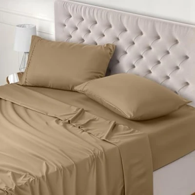 Afbeelding van Utopia Bedding Beddengoed, 180 x 200 cm, bedlaken voor tweepersoonsbed, 4 delige beddengoedset, polyester microvezel, 1 hoeslaken 200, laken 270 290 cm en 2 kussenslopen 50 75