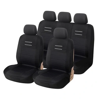 Afbeelding van Upgrade4cars Auto Stoelhoezen Set Universeel Zwart Autostoel Hoezen met Deelbare Achterbank Accessoires Interieur