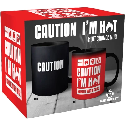 Afbeelding van Warmtemok Caution I am Hot 300ml met wisselend design