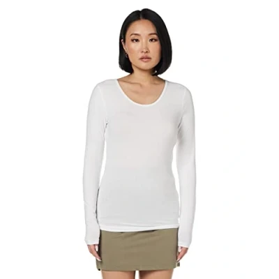 Image de ONLY T shirt à manches longues Onllive Love Life Basic pour femme, Blanc., XL
