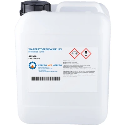 Afbeelding van Waterstofperoxide foodgrade 12% 5 Liter