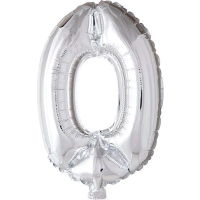 Afbeelding van Ballon folie 0 zilver 40cm