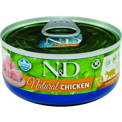Afbeelding van Farmina N&amp;D Kat Natural Kip 80 gram
