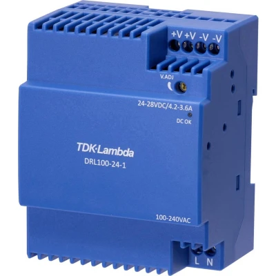 Afbeelding van TDK Lambda DRL100 24 1 DIN rail netvoeding V 3.67 A 100.8 W Inhoud: stuk(s)