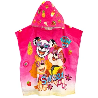 Afbeelding van Paw Patrol Poncho handdoek met capuchon meisjes Eén maat