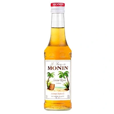 Image de MONIN Sirop Saveur Rhum pour Cocktail Sans Alcool, Mojito et Pina Colada Arômes Naturels 25cl