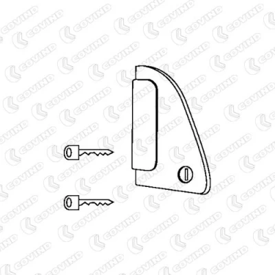 Afbeelding van DT Spare Parts 5.60113 Deurgrepen rechts