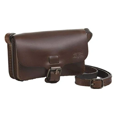 Afbeelding van Mika Schoudertas leer 15 cm Dames braun