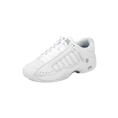 Afbeelding van K SWISS Defier RS Tennisschoenen voor alle ondergronden, Dames, Maat: 37, Weiss grau silber Leer