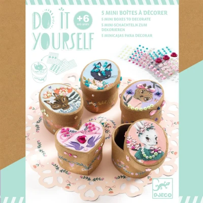 Afbeelding van Djeco knutselset diy opbergdoosjes adorables 5st